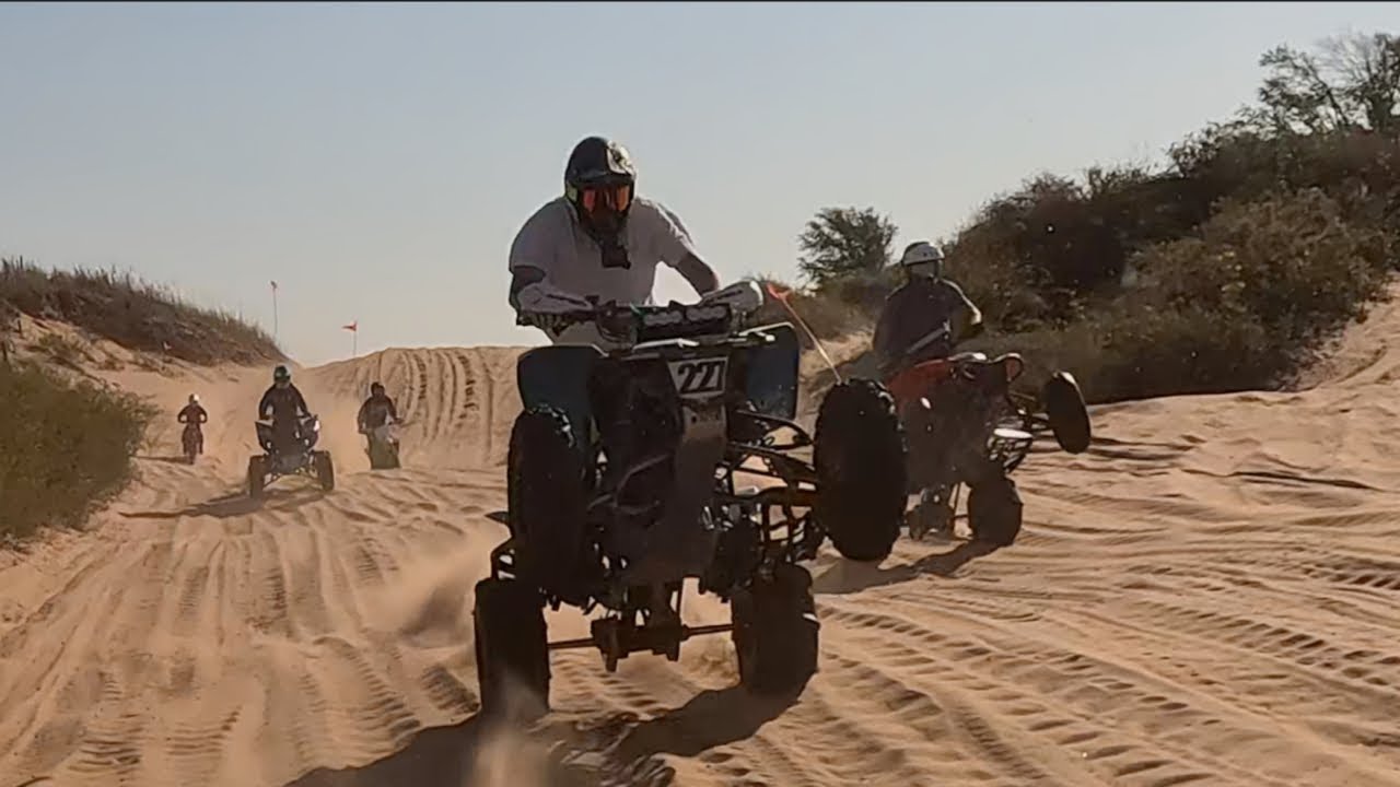 Sport Quads Ripping Thru The Dunes