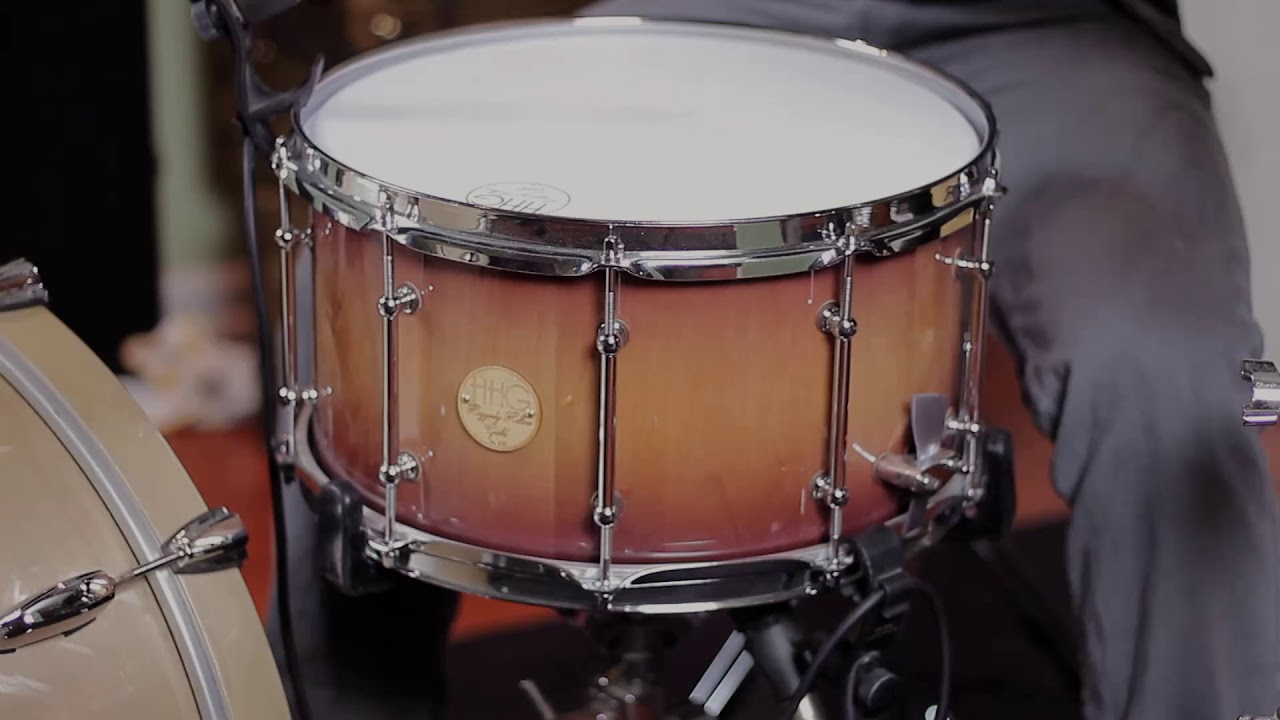 HHG drums 14x7 red birch stave snare