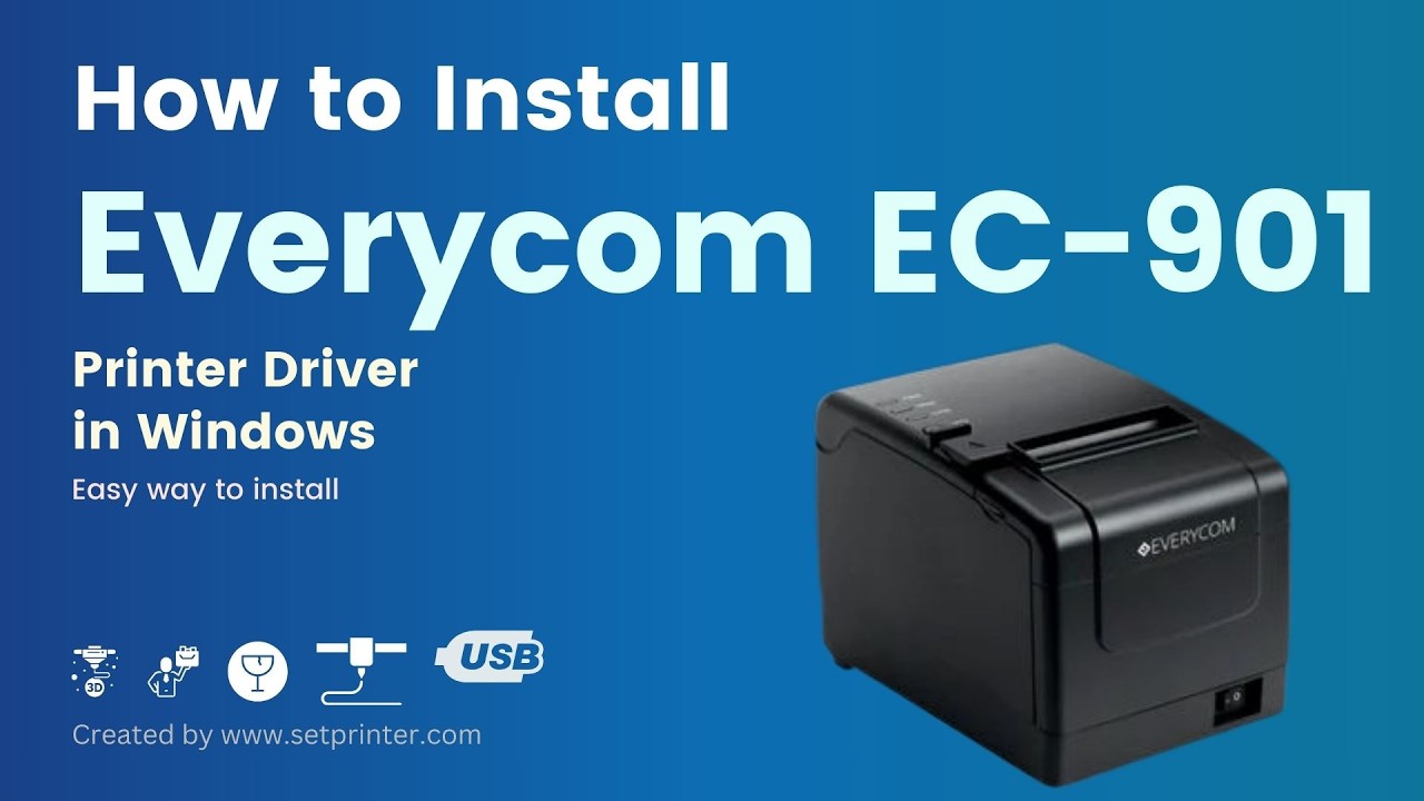 How to Install Everycom EC-901 Receipt Printer on Windows | Download Driver | Step-by-Step Tutorial