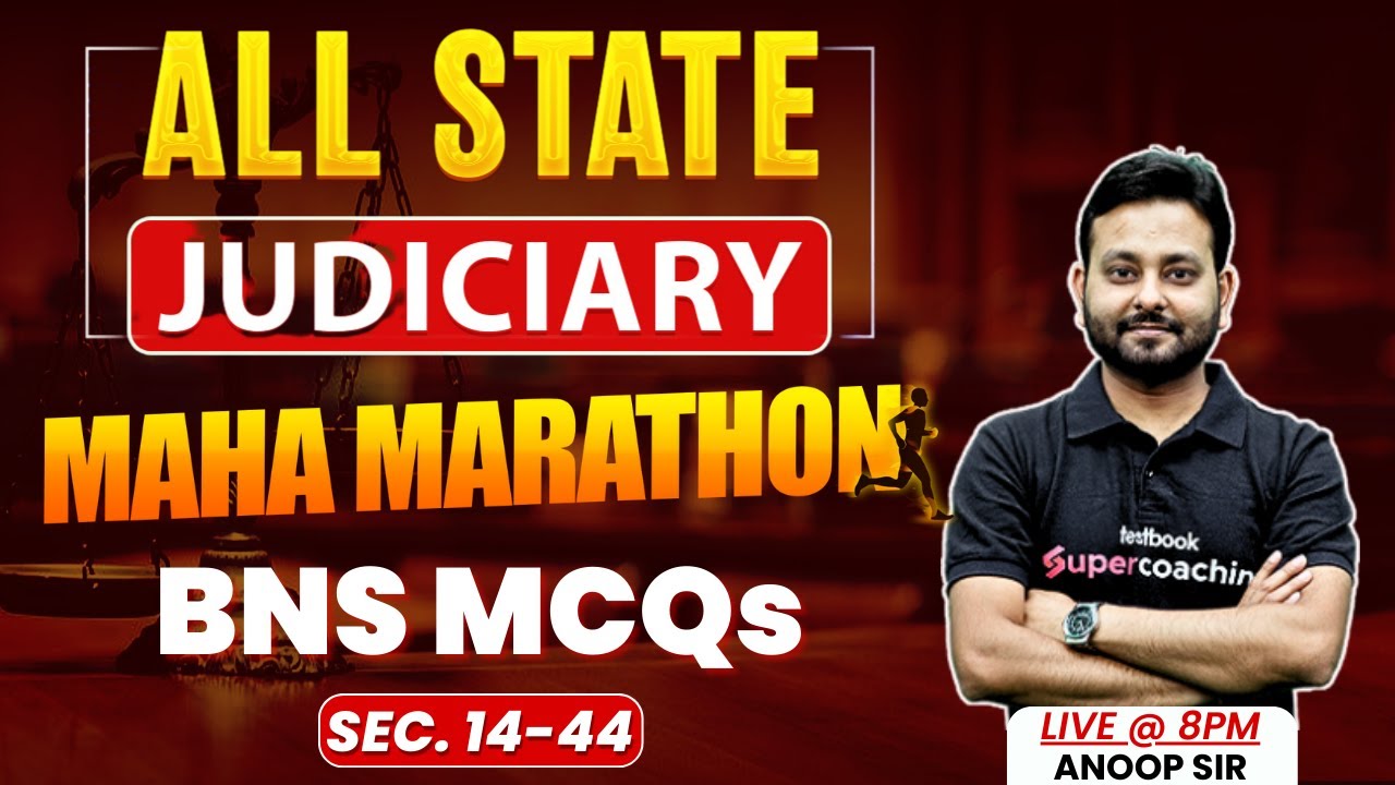 Bhartiya Nyaya Sanhita 2023 | Section 14-44 BNS 2023 MCQs for Judiciary Exams 2025 | Anoop Sir