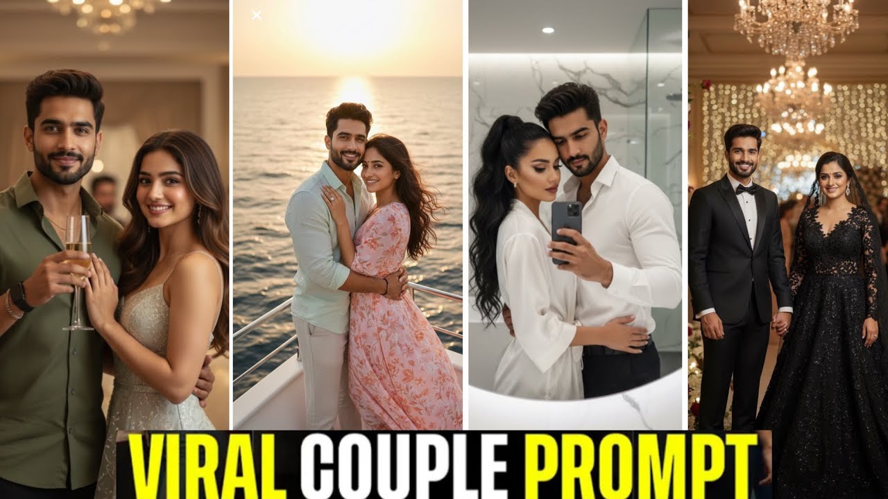 NEW COUPLE PHOTO GEMINI PROMPT | NEW TRENDING COUPLE AI PHOTO EDITING|  AI Retro PHOTO