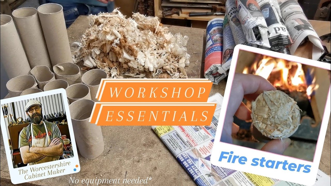 The Perfect Fire starter & paper logs from plane shavings - No equipment needed [100]