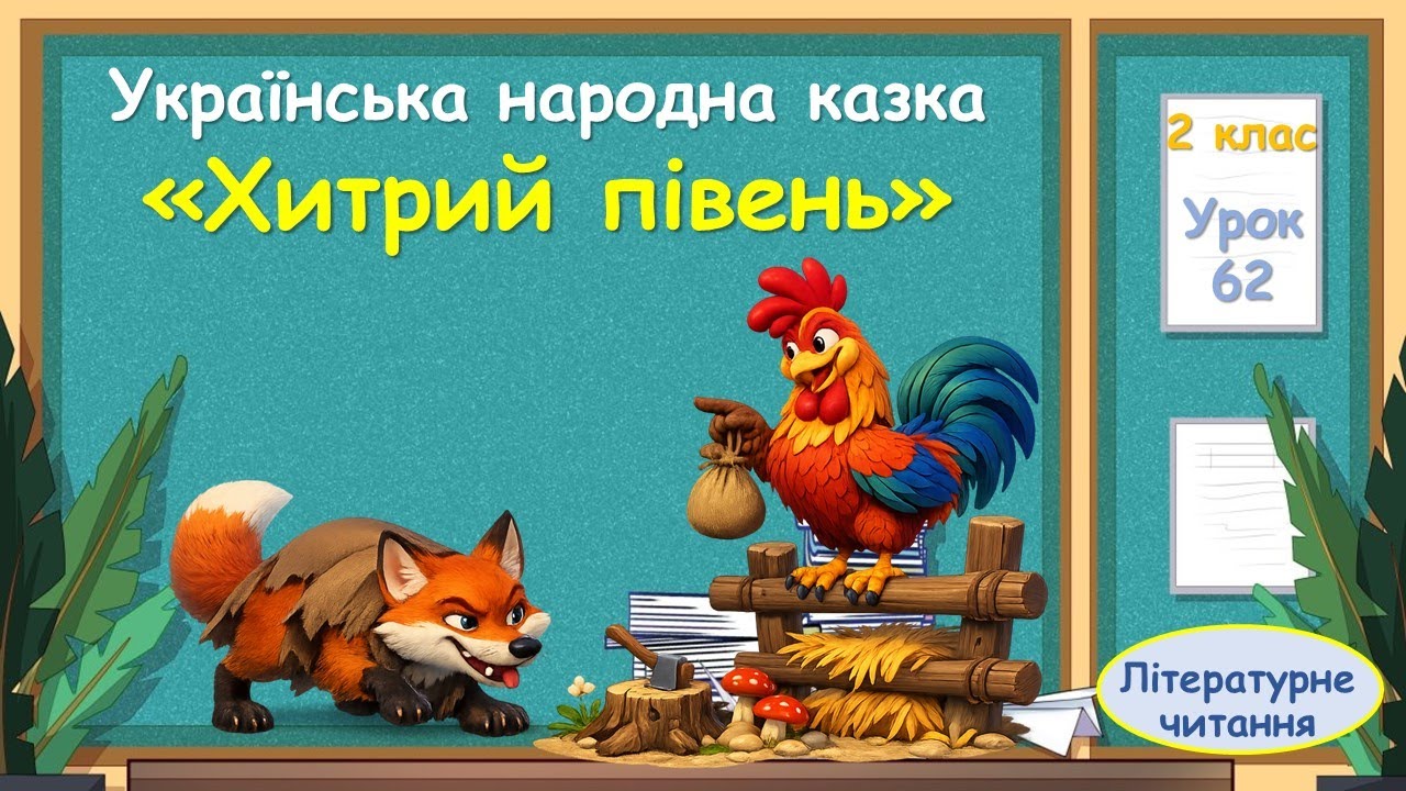 62. Українська народна казка «Хитрий півень»
