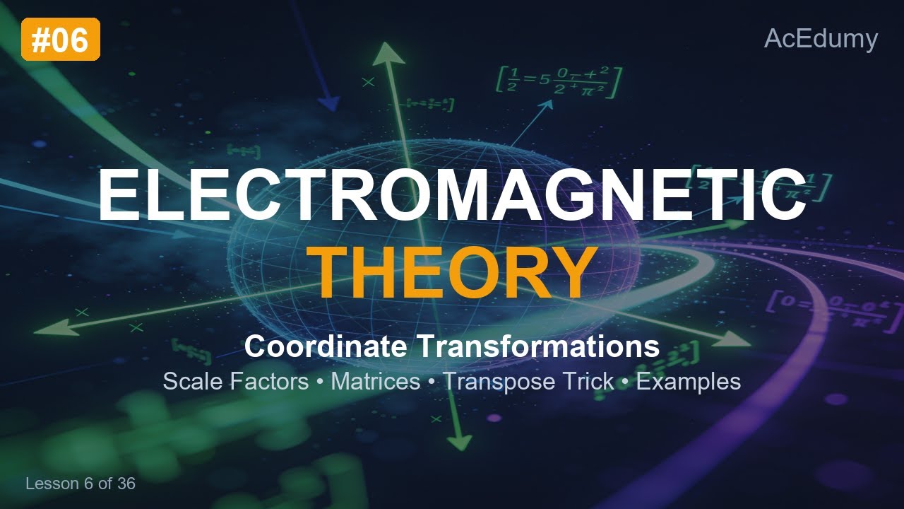 Electromagnetic Theory Lesson 6 (v2) Coordinate Transformations & Scale Factors