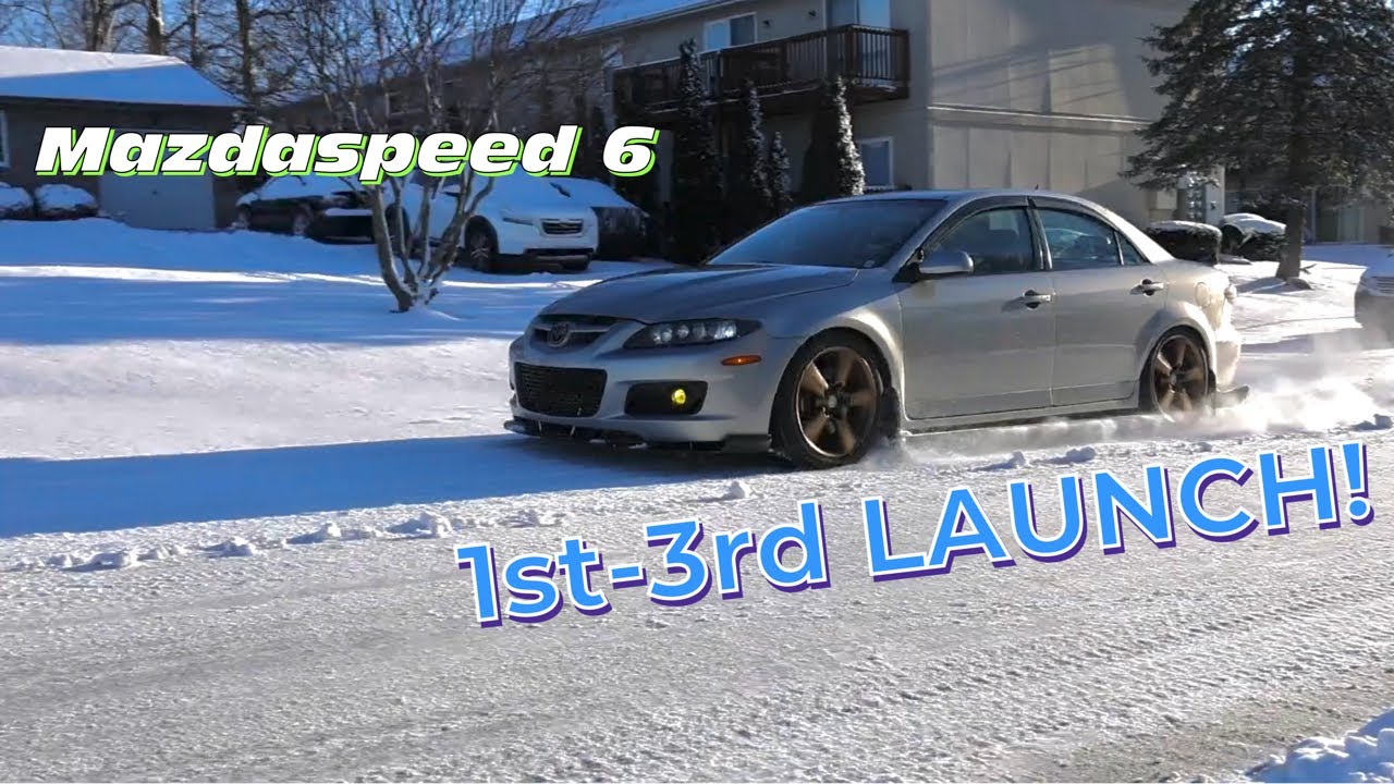 Mazdaspeed 6 AWD snow launch from 4,500rpm