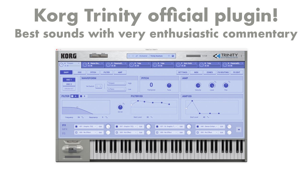 Korg Trinity official plugin! Best sounds with very enthusiastic commentary