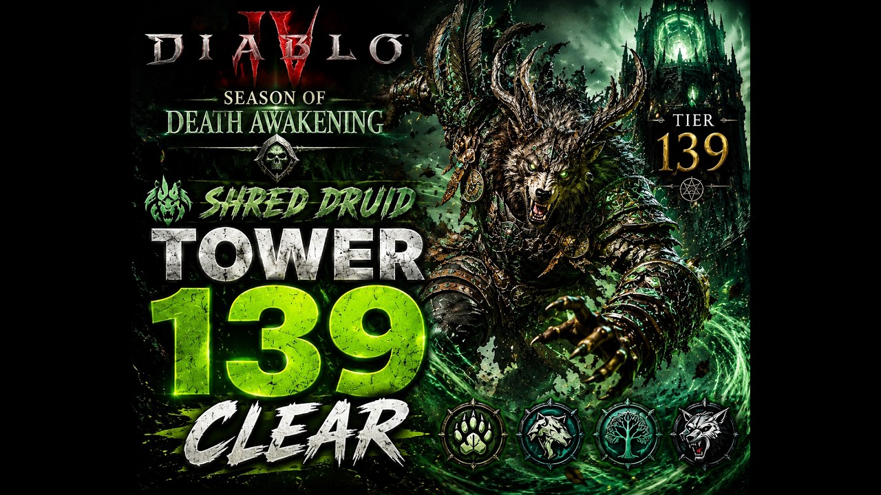 🔥 Shred Druid is STILL INSANE! | Tower Tier 139 Clear | Diablo 4 Season 14