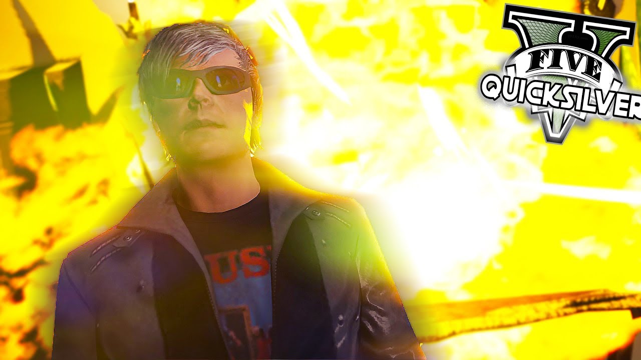 Quicksilver Scene In Gameplay! X Men Apocalypse Scenes (GTA 5 Quicksilver Mod)