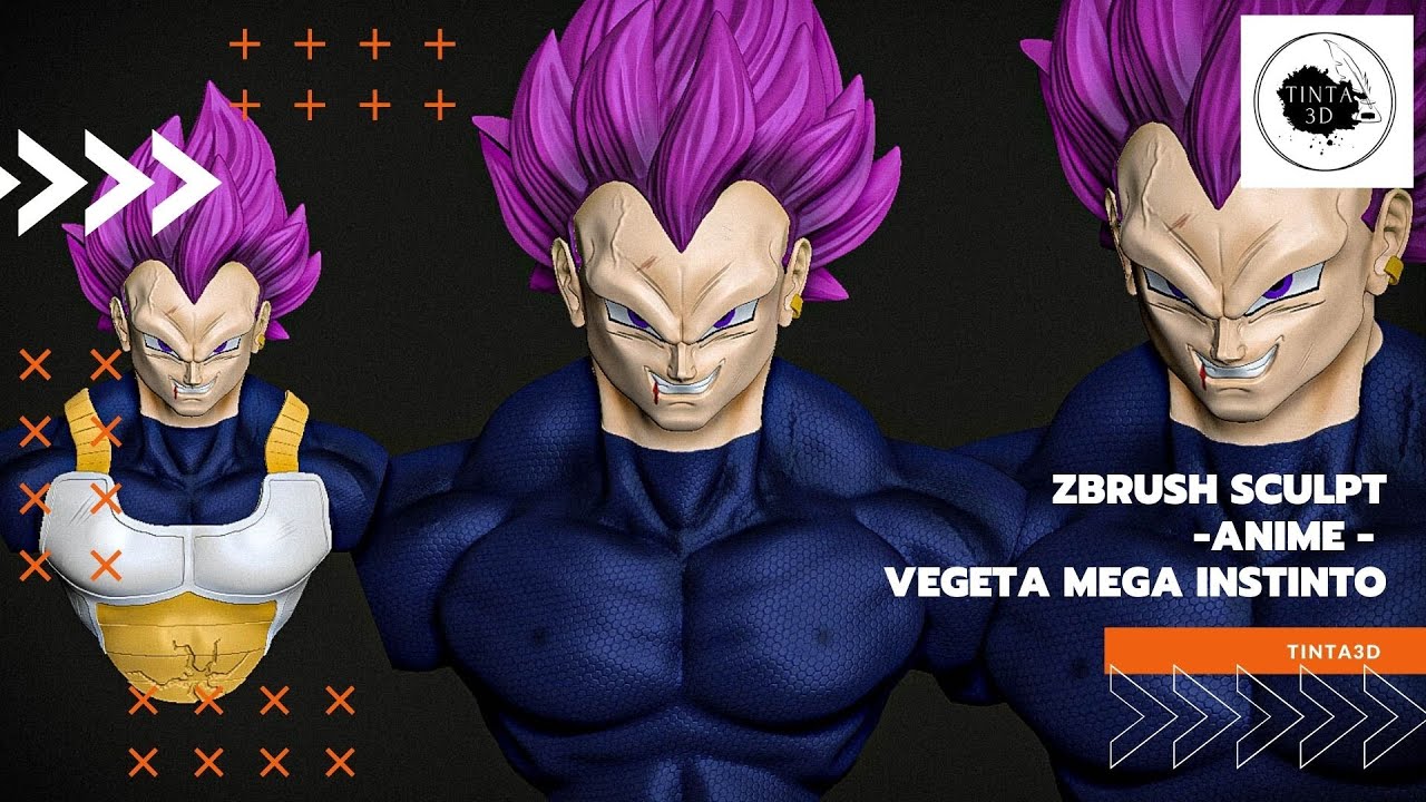 ZBrush sculpt - Vegeta Mega Instinto - timelapse - Dragon Ball WIP