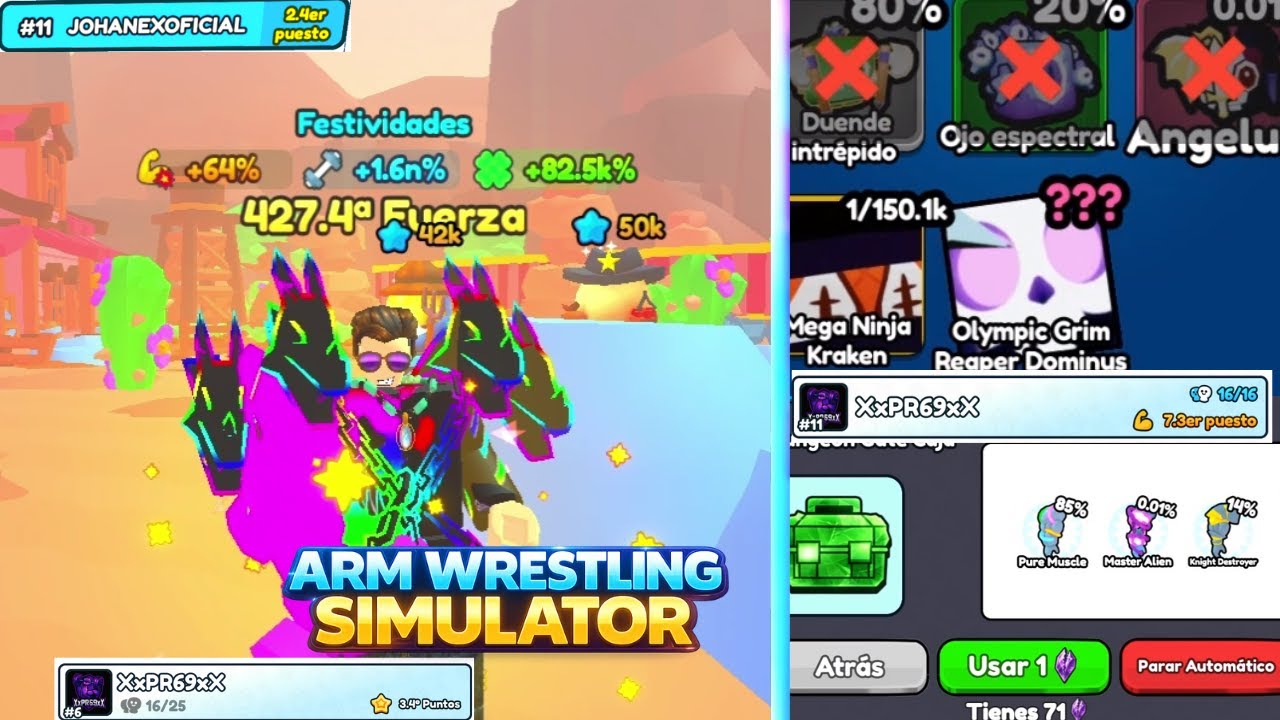ODO LO NUEVO DE ALIEN GATE (Parte 1)  | Apertura del New Arm Crate con Robux ARM WRESTLING SIMULATOR