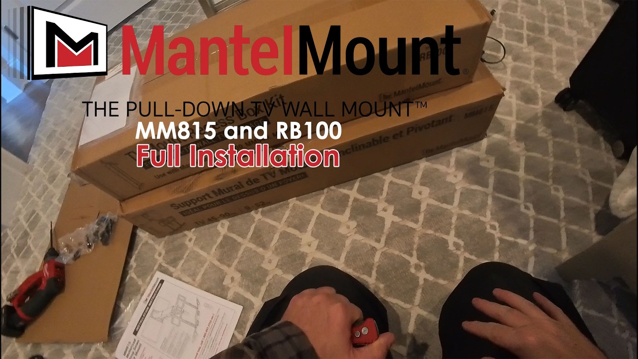 Motorized MantelMount MM815 and RB100 Recessed box Full Installation