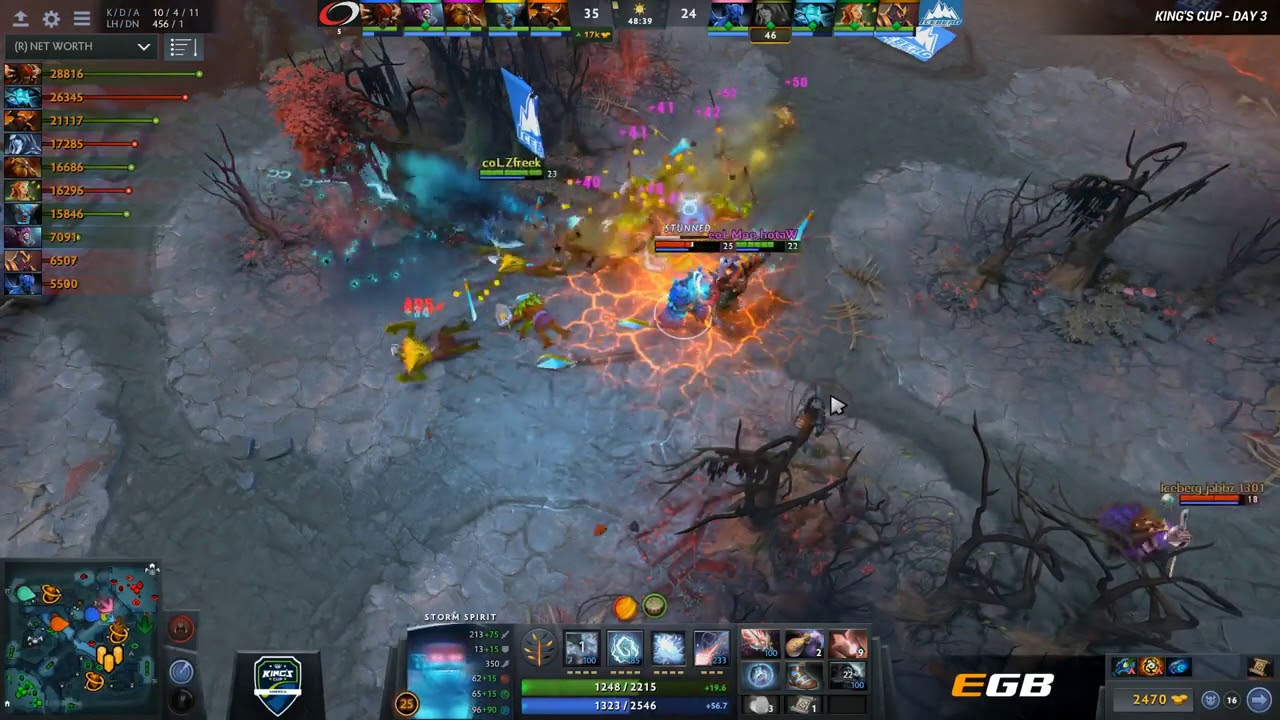 Not that it mattered at this point, but Zfreek charged a creep and Moo killed all of the creeps