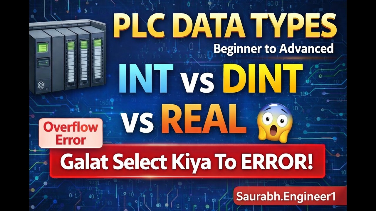 PLC Data Types Explained | INT vs DINT vs REAL | Overflow Error Samjho Aasan Tarike Se
