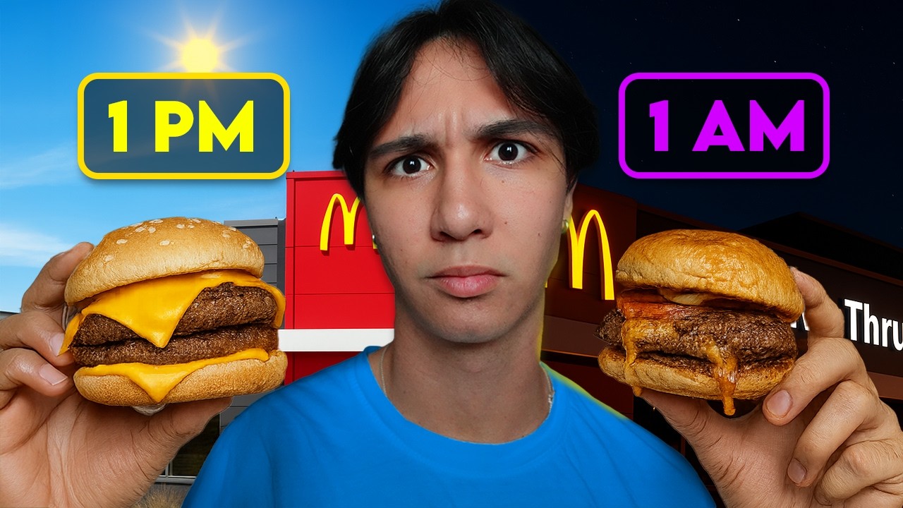 Когда лучше есть фастфуд: в 13:00 или в 1:00?