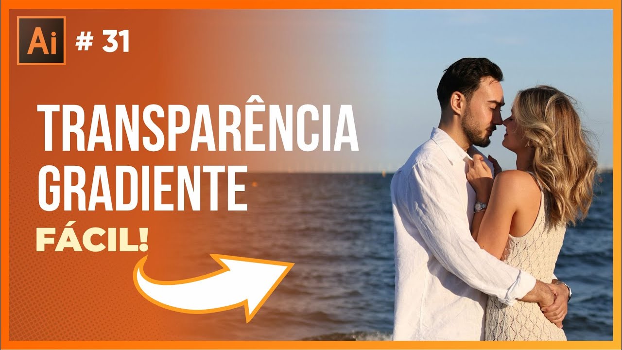 Como aplicar transparência degradê no Illustrator (Fácil)