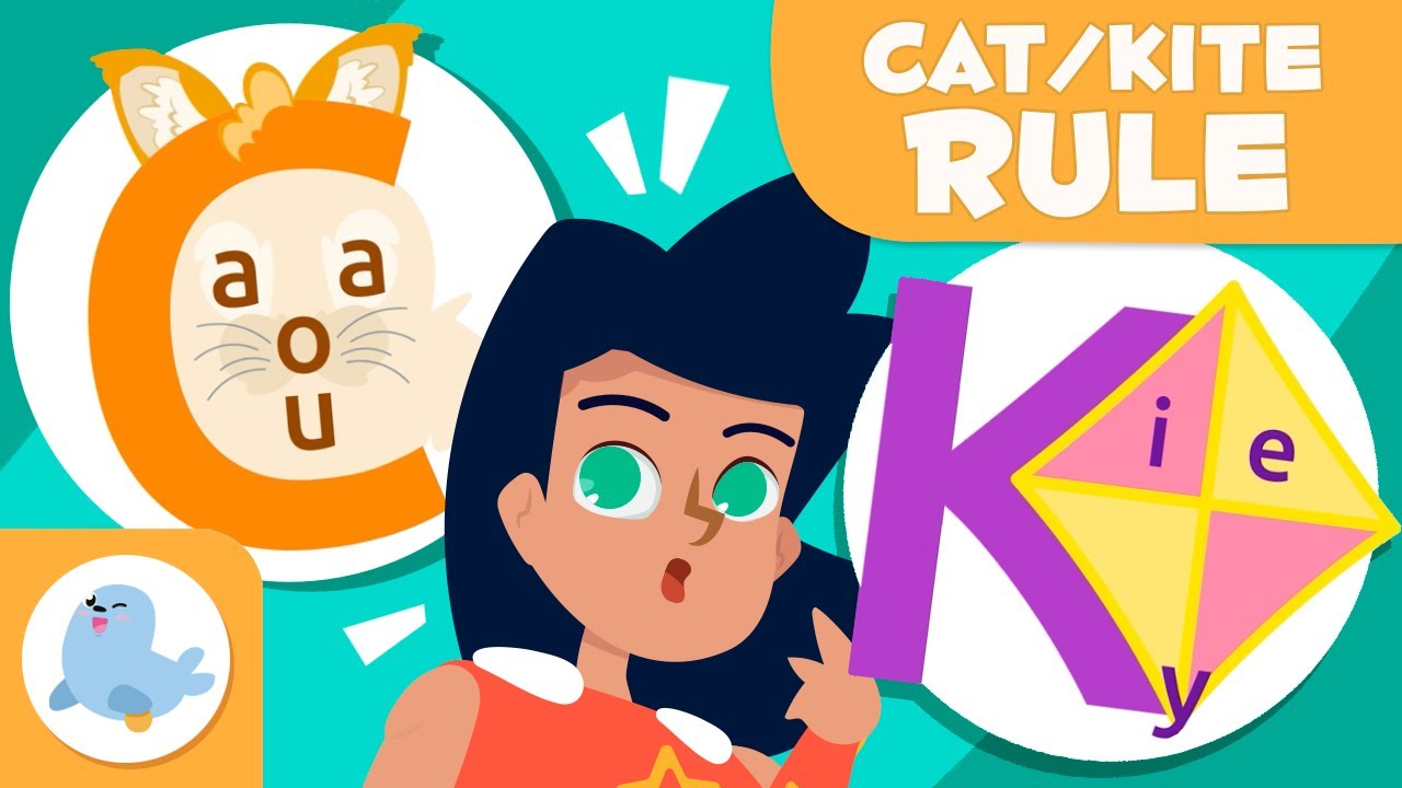 CAT/KITE RULE - C OR K? 🦸&zwj;♀️ SPELLING for Kids📝 Superlexia ⭐ Episode 13