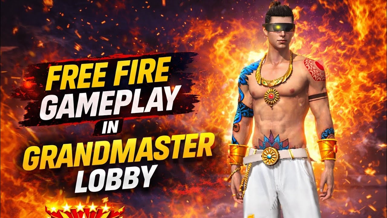 free fire gameplay in grandmaster lobby 🔥♥️#shorts