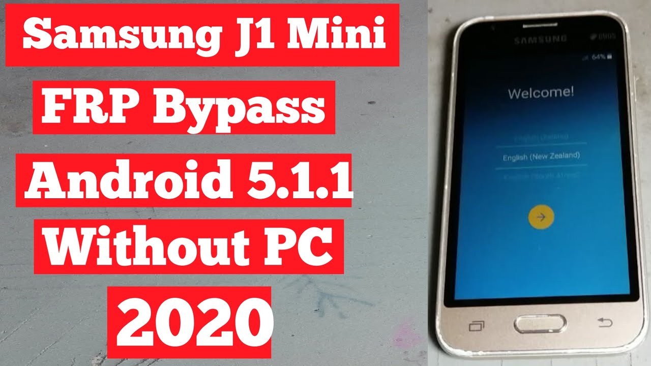 How To Bypass Frp Google Account Samsung J1 Mini Prime J106H 2020 Without PC New Method