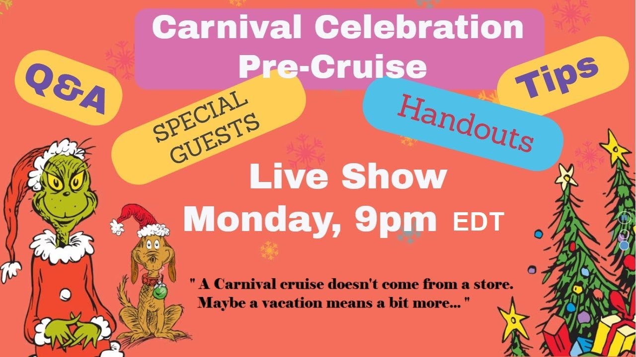 Coach Cruise (our special guest), Carnival Celebration Pre-Cruise Live Show