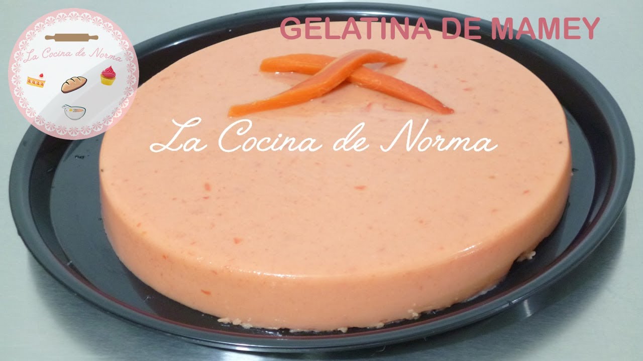 Gelatina de mamey (con fruta - una de las gelatinas más deliciosas)