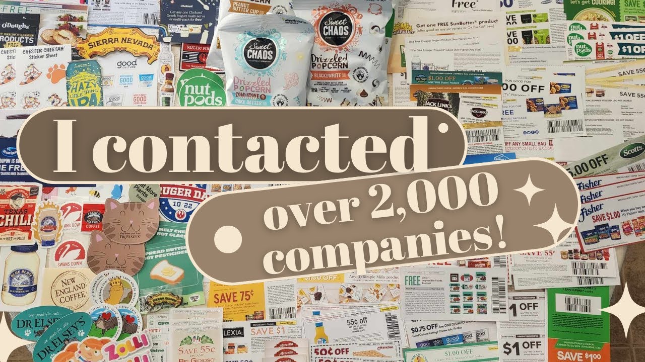 Contacting Companies for Coupons and Samples Part 3. I contacted 2K companies and here's the result!