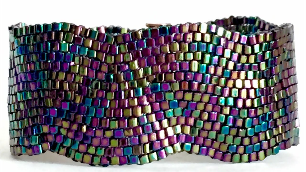Peyote Stitch Bracelet ( Waves )- Peyote Dikiş Bileklik ( Dalgalı )