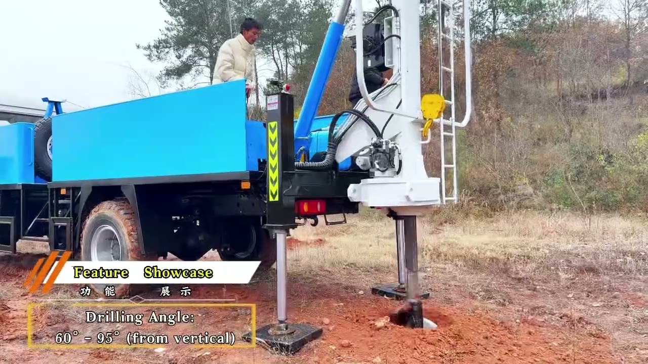 drilling crane work video 