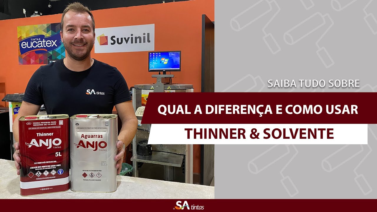 Saiba Qual a Diferen&ccedil;a do Thinner para o Aguaraz Solvente - Para que serve e como diluir os produtos