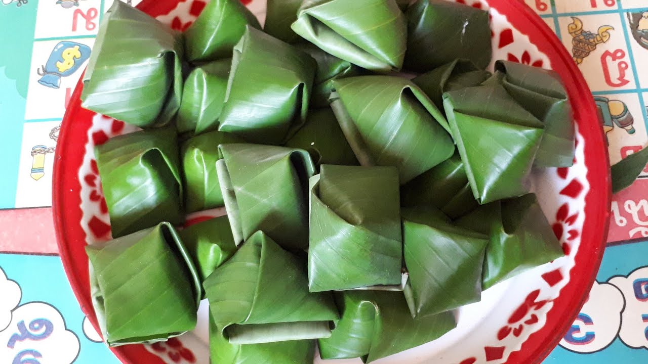 ขนมหมกไส้ถั่วเหลือง(ขนมเทียนไส้ถั่วเหลือง)สูตรโบราณ เมนูคิดฮอดยาย