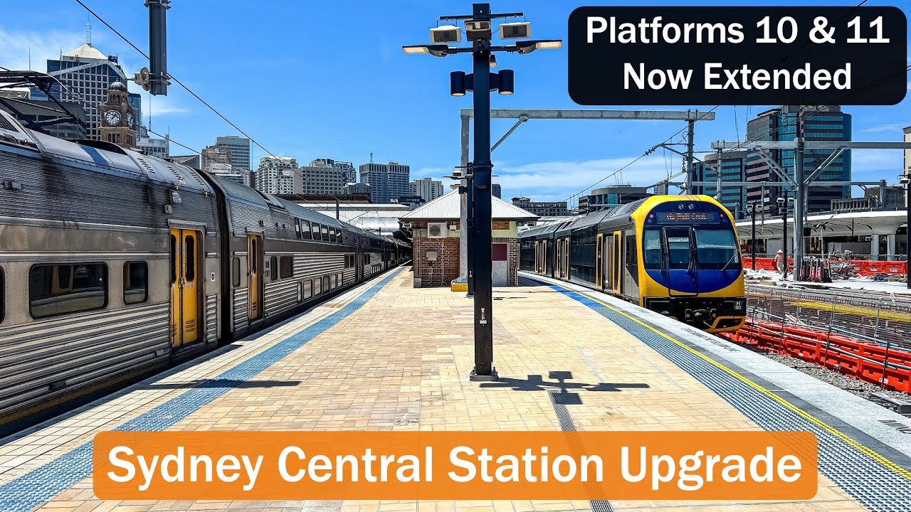Transport for Sydney Vlog 902: Sydney Central Station Upgrade - Platforms 10 & 11 Now Extended