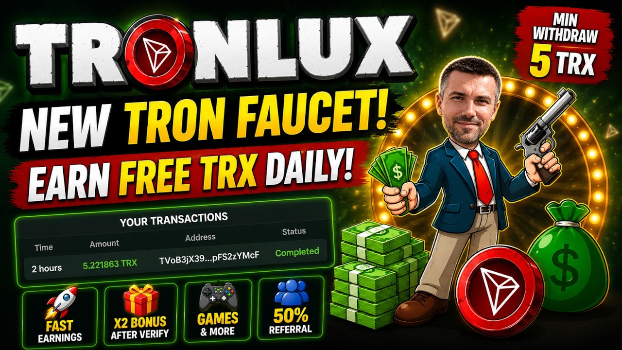 Is TronLux Legit? Free TRX Faucet   x2 Bonus & 5 TRX Withdrawal Test