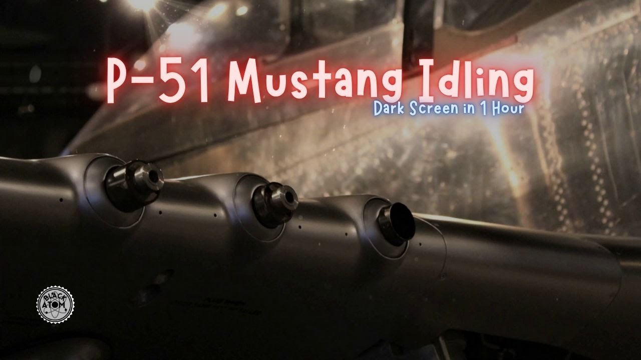 🛩️ Relaxing P-51 Mustang Engine Idle ⨀ 12 Hours of Deep Sleep & Focus Sounds