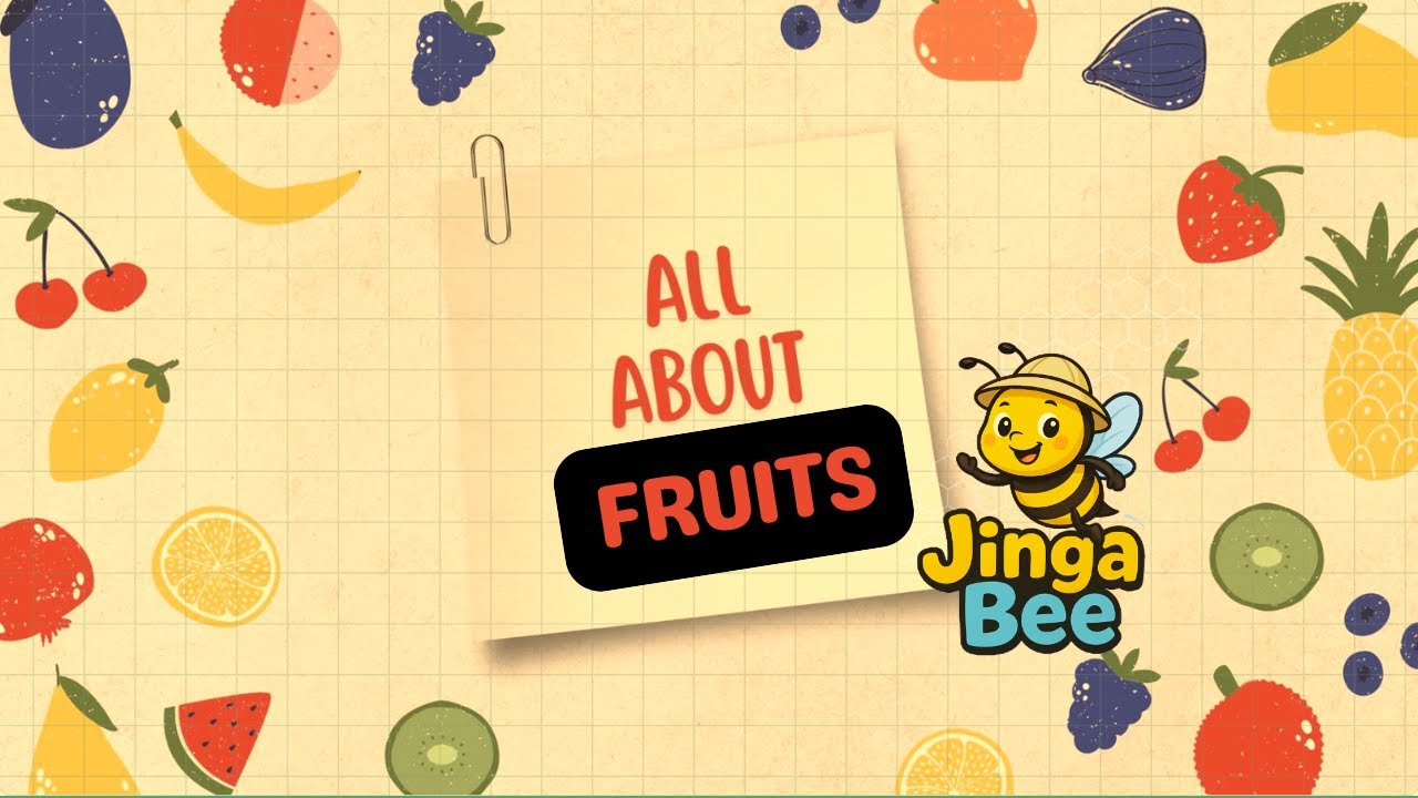 Learn Fruit Names with Jinga Bee 🍎🍌 | Fun & Colorful Fruits for Kids