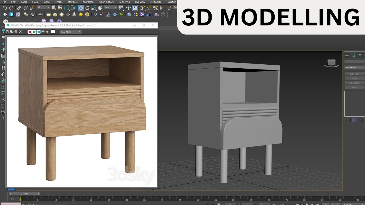 أسهل طريقة لعمل 3D MODELLING داخل 3DS MAX