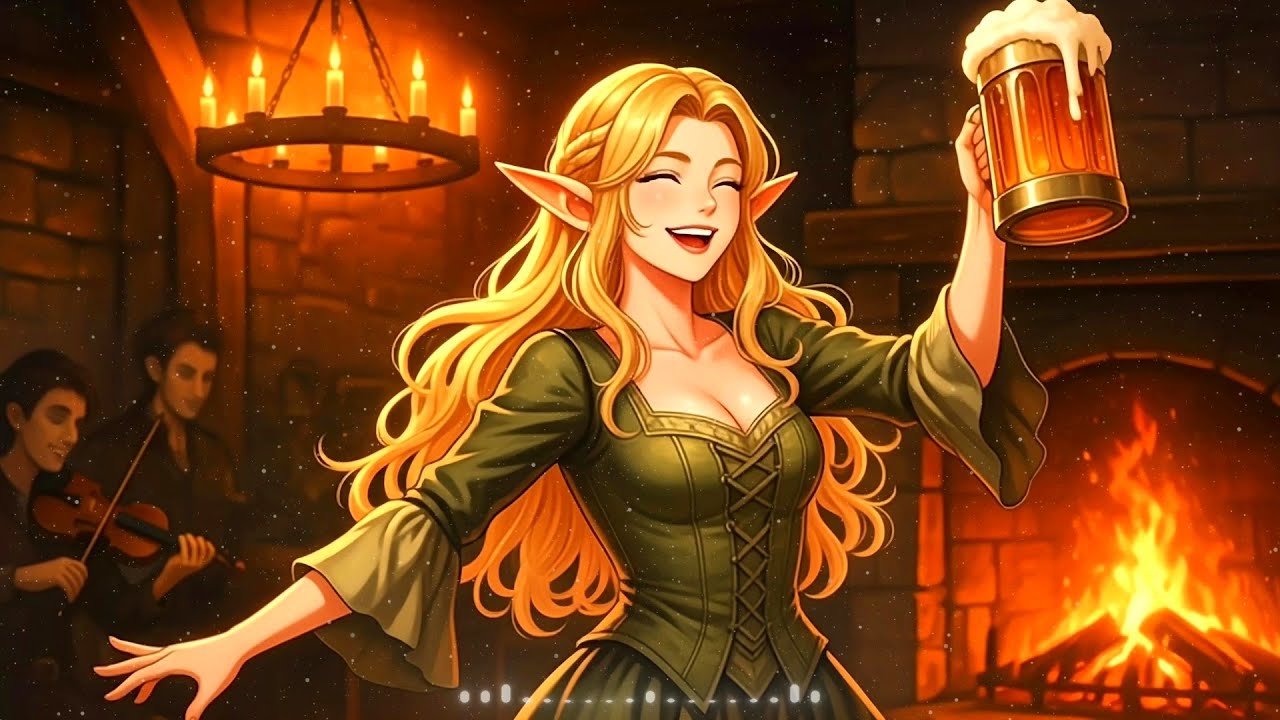 RELAXED FANTASY TAVERN • Calming Fantasy Inn Bard Music Playlist • Medieval Tavern Fantasy