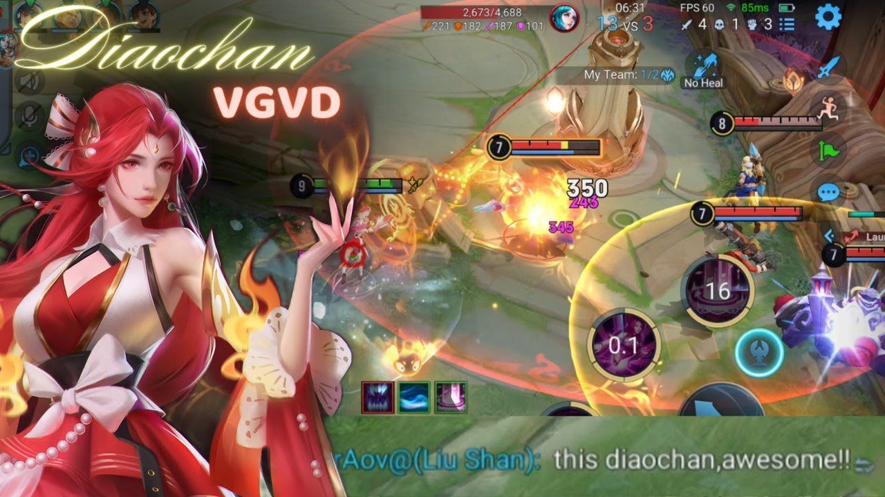Một buổi leo rank cùng Điêu Thuyền - Vương Giả Vinh Diệu trong tay top 1 Lauriel đc team khen ngợi !