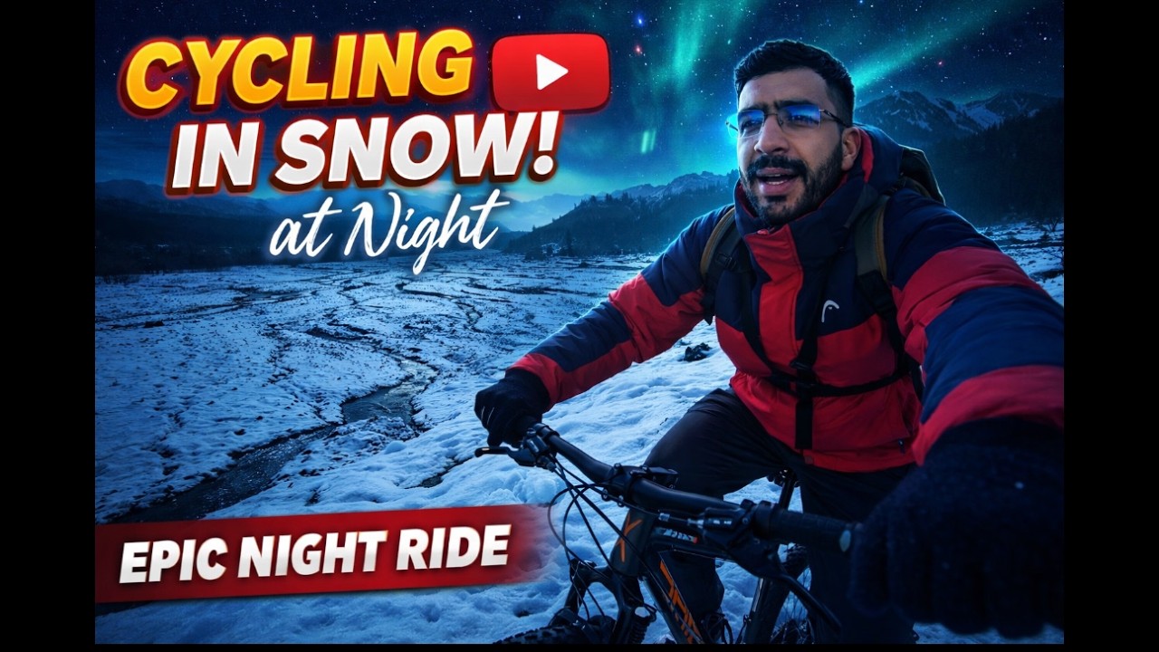 Shakir Dahal — Cycling in Snow at Night ❄️🚴