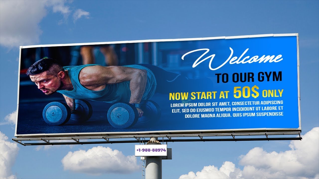 Billboard Advertisement Banner Design- in Photoshop CC