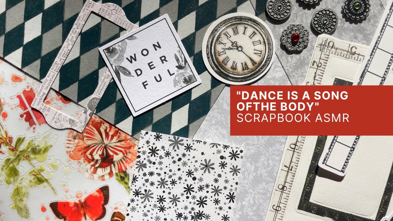 Making a Gray and Red Scrapbook Page | Relaxing Scrapbooking