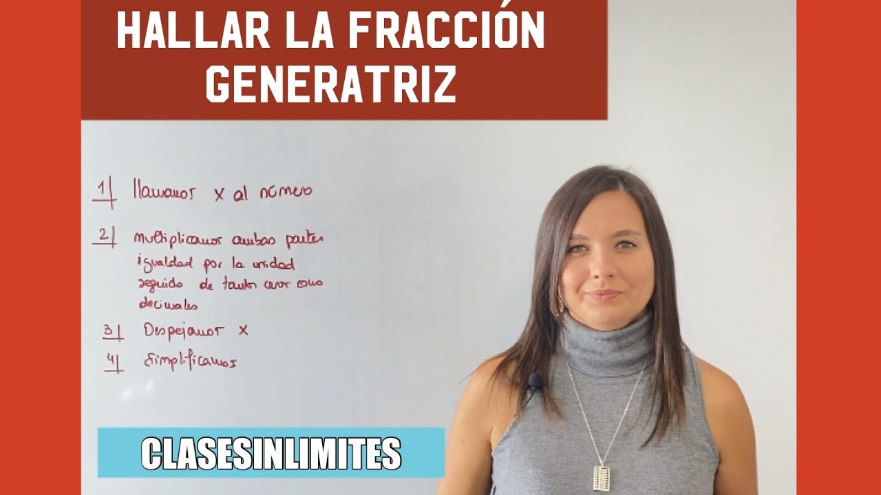 Hallar la fracción generatriz de números decimales exactos, periódicos puros y mixtos