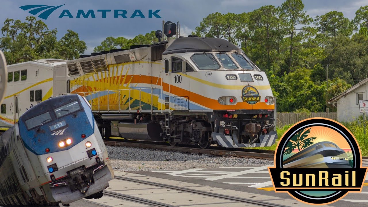 Sunrail Simulated Service & Amtrak Railfanning at Deland Station FT: Horn Action & More! (7/22/24)