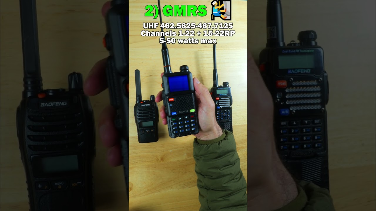Введение в рации &mdash; FRS против GMRS против Ham #шорты