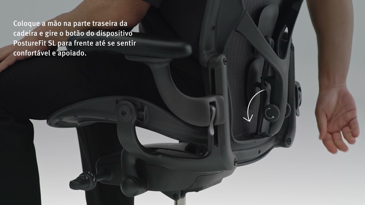 Cadeira Herman Miller Aeron - Instruções de ajuste fácil
