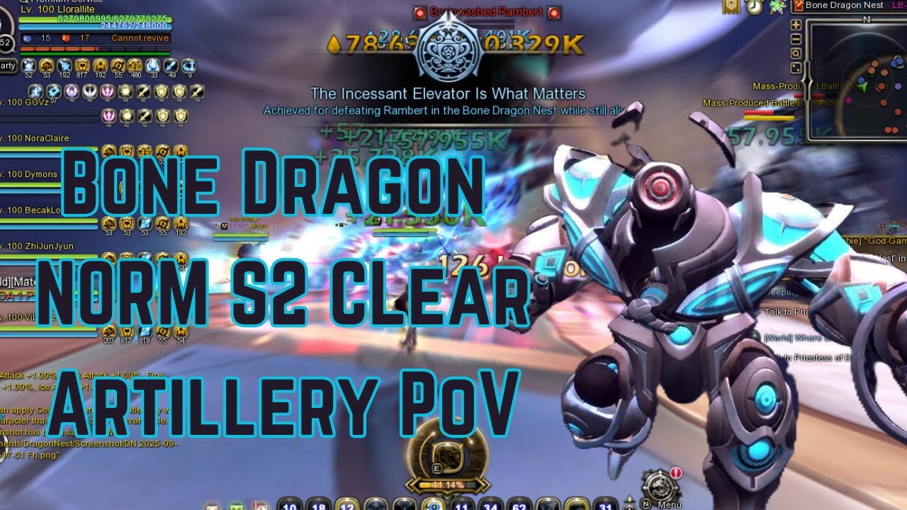 [Dragon Nest SEA - Artillery] Bone Dragon Nest Normal, Rambert Clear!
