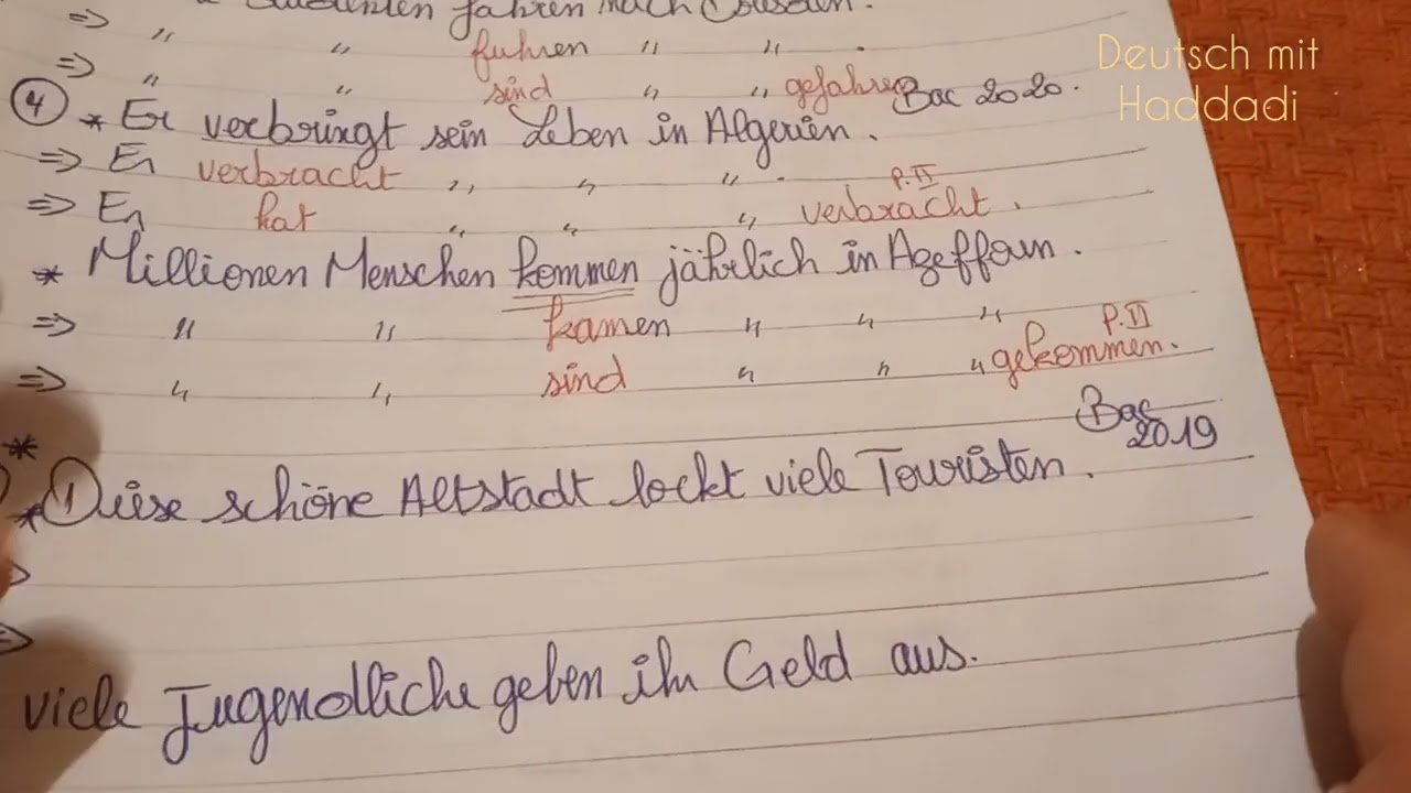 مراجعة شاملة في اللغة الألمانية مع الأستاذ حدادي partie 1 🇩🇪🇩🇪🇩🇪✨