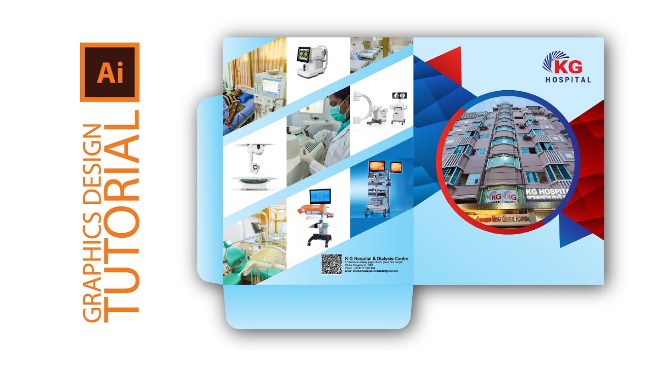 How to make a folder design for medical purposes || Folder design for KG Hospital