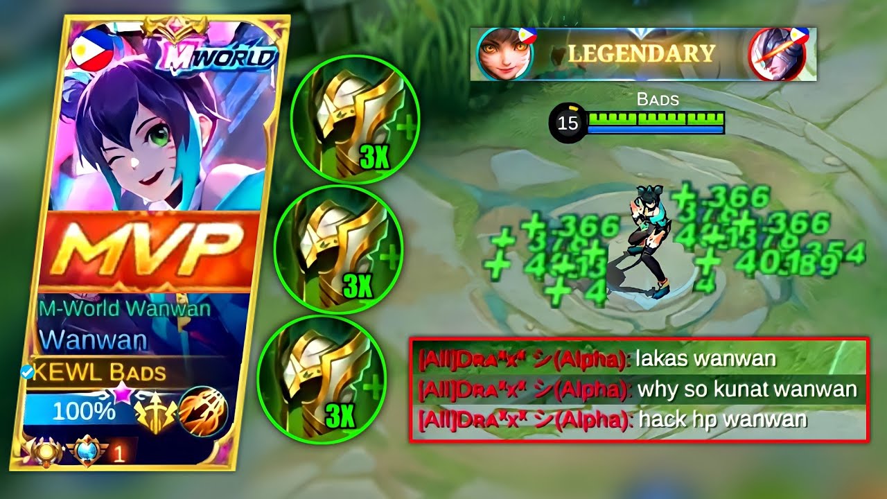 3x Guardian Helmet on Wanwan!? ( Solo Rank ) | Enemy Was Shocked😱