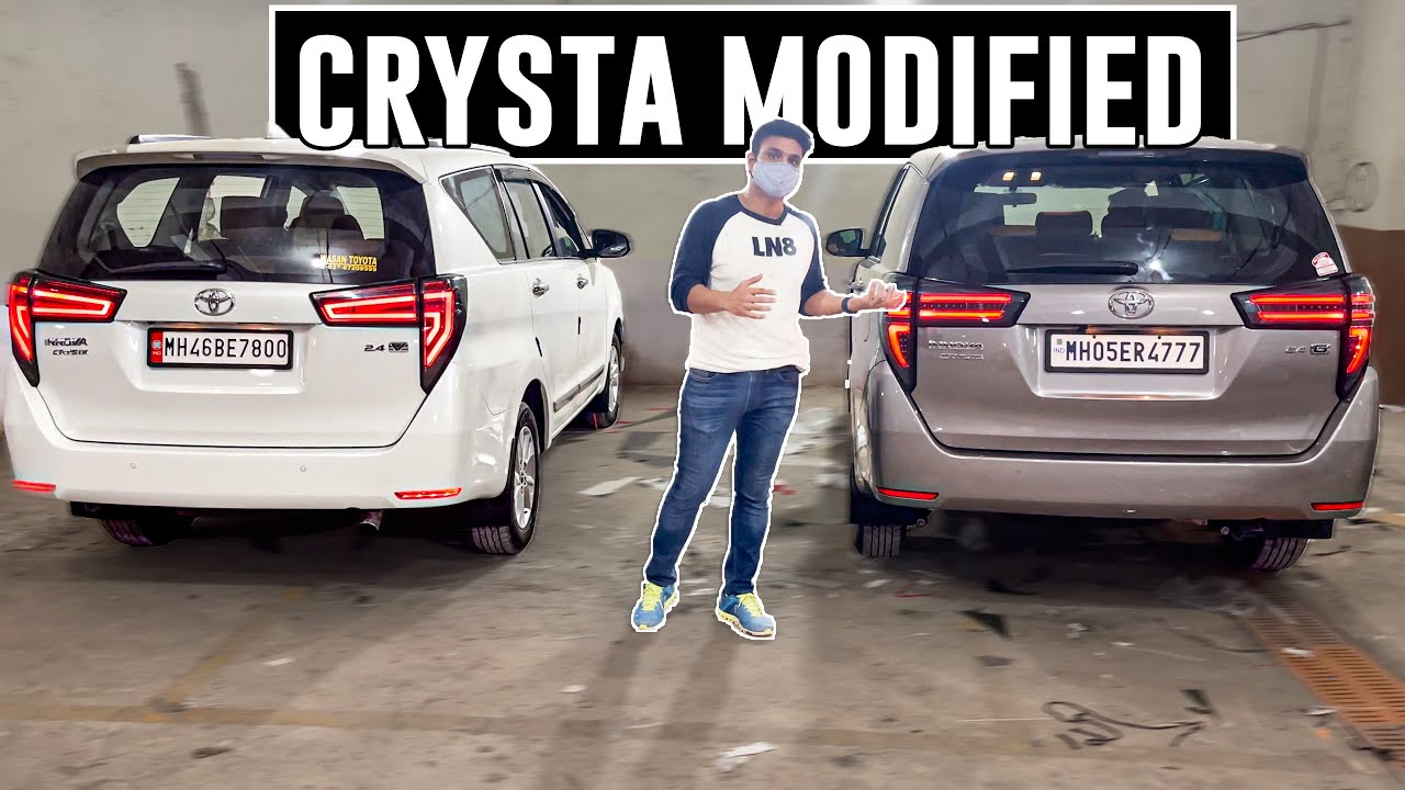 INNOVA CRYSTA MODIFIED WITH MACAN TAILLIGHTS,DAMPING & SOUND UPGRADE || 📞9321811482