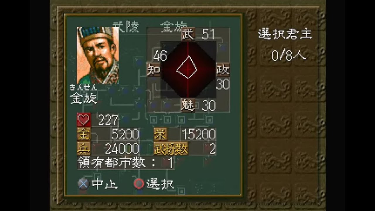 【PS】三国志5 最高難易度  金旋で全土統一するまで！【縛りプレイ】