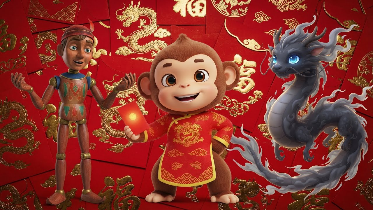 lì xì đầu năm của chú khỉ